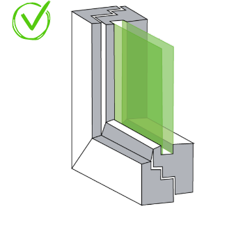 Skizze Fenster mit Versatz - Fliegengitter-Konfigurator