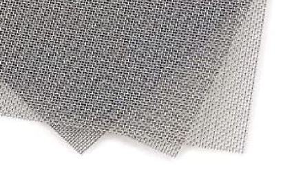 3 verschiedene Gewebearten für Fliegengitter übereinander